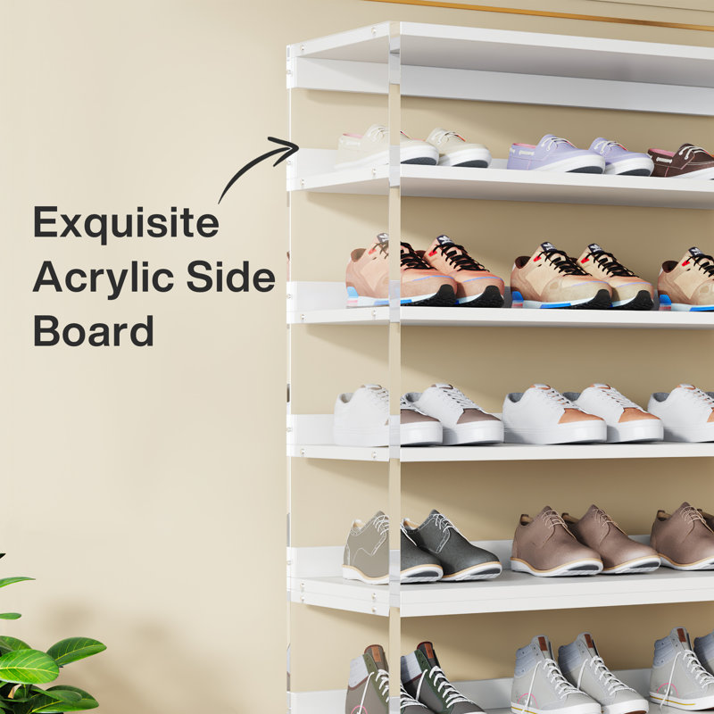 Hokku Designs 8-Tier Acrylic Shoe Rack (set of 2) | Wayfair